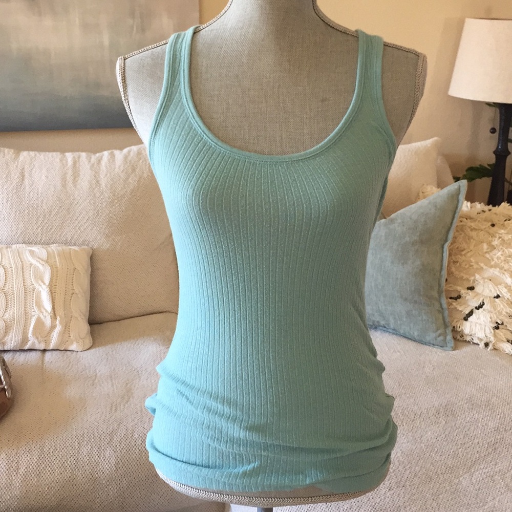 Teal Cotton tank top